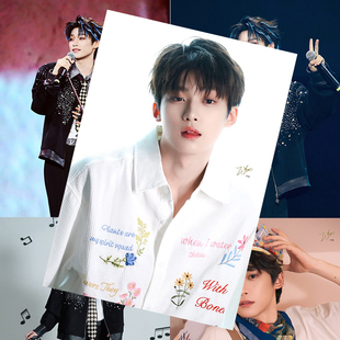 梓渝新款 高清亲笔签名写真照片房间墙贴卧室壁纸 海报明星周边同款