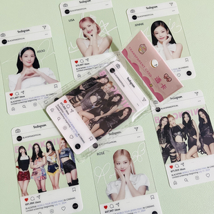 BLACKPINK精美pvc透卡LISA金智秀JENNIE朴彩英周边透明收藏小卡片