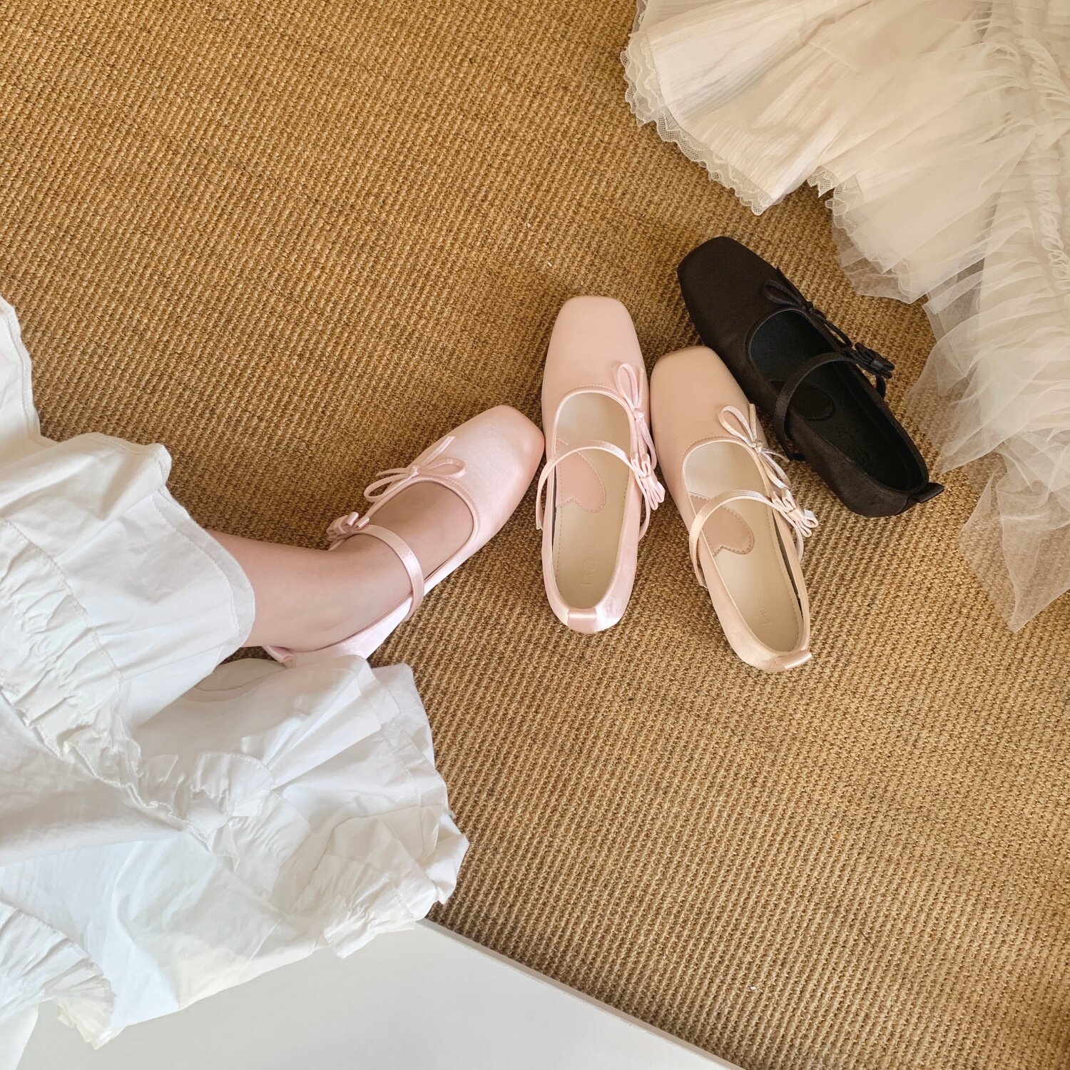 韩版温柔风内增高蝴蝶结浅口玛丽珍单鞋女2026春季新款芭蕾舞单鞋