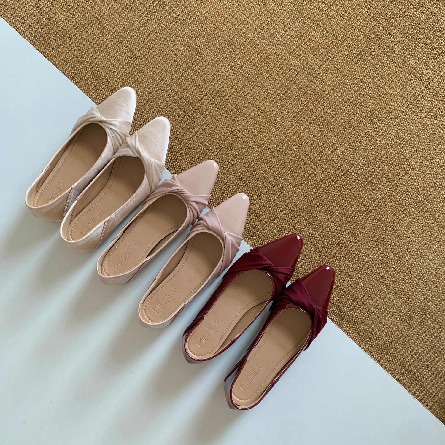 法式粉色尖头浅口内增高3CM玛丽珍鞋女一脚蹬小个子隐形增高单鞋