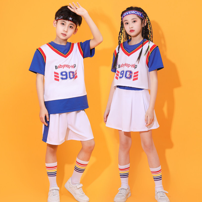儿童啦啦操服装拉拉队足球宝贝表演服中小学生运动会开幕式演出服
