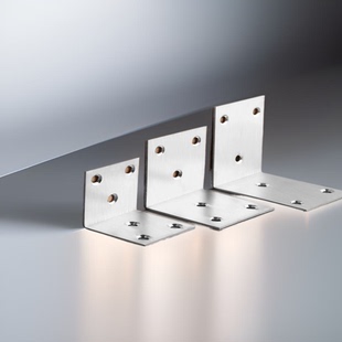 加厚不锈钢角码沙黑L型带孔90度直角角铁三角支架五金