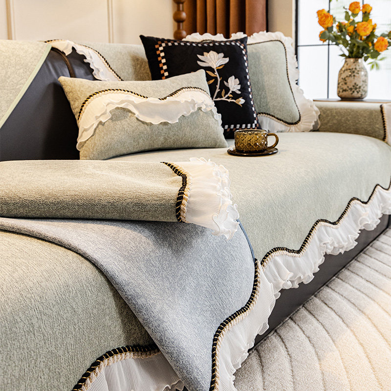 法式异形沙发垫四季通用轻奢高级感防滑直排沙发坐垫子新款盖布巾