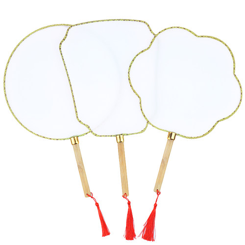 儿童手绘空白扇涂鸦手工材料包