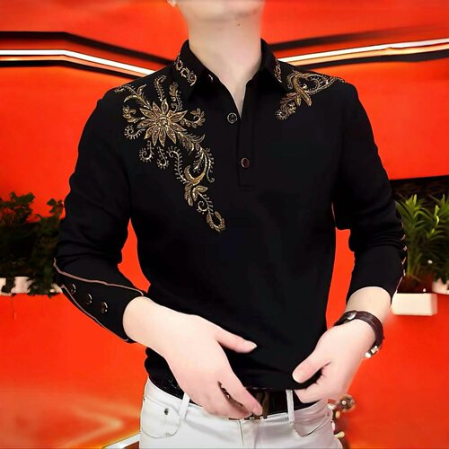 《凤尾衔花》2025秋季新款卫衣男士商务潮流百搭套头长袖帅气时尚