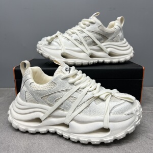 个性厚底老爹鞋男2026新款复古做旧男鞋厚底增高设计感透气运动鞋