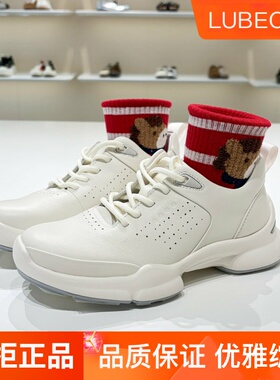 路贝佳女鞋休闲厚底老爹鞋运动鞋白色系带2026春季新款L26115Y-16