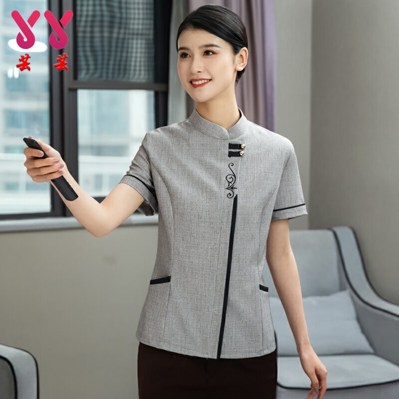 客房保洁服清洁员秋长袖夏装女KTV酒店保洁服短袖工作服物业阿姨