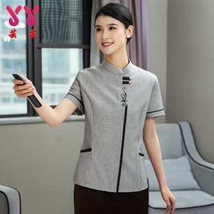 客房保洁服清洁员秋长袖夏装女KTV酒店保洁服短袖工作服物业阿姨