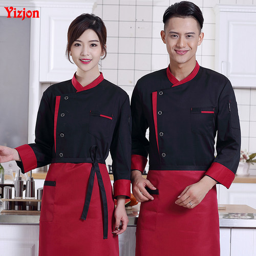 厨师服长短袖男女酒楼饭店厨房工作服夏季装蛋糕房面点师工装透气