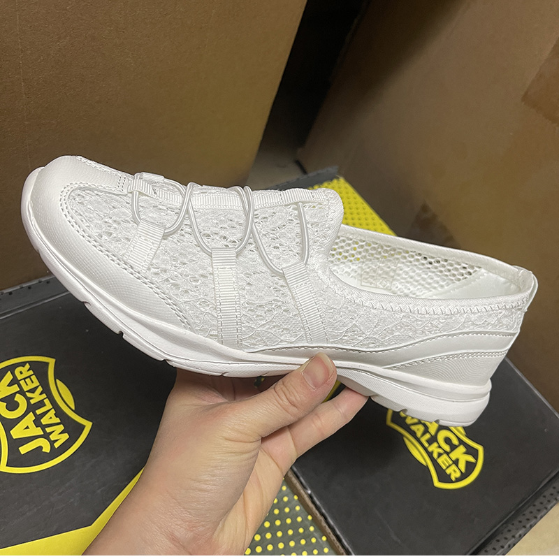 外贸原单女鞋2025夏款休闲套脚懒人鞋网面透气一脚蹬运动大码潮鞋