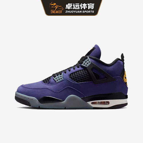 Jordan Air Jordan 4湖人配色中帮复古篮球鞋男款紫色FV5029-500