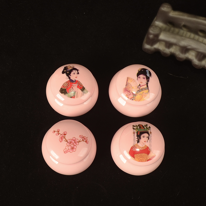 化妆护肤品小瓷瓶胭脂盒带盖茶罐