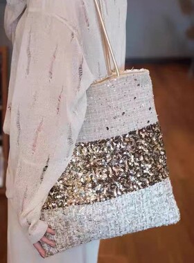 单肩包帆布包大容量通勤斜挎包托特包单肩新款包包女款轻奢高级感