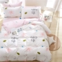 Shangyi bốn mảnh bông cotton quilt chăn sinh viên ký túc xá ba mảnh bộ đồ giường màu đỏ - Bộ đồ giường bốn mảnh chăn ga đẹp