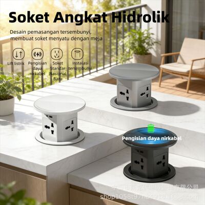 Four position multifunctional hydraulic lifting socket deskt