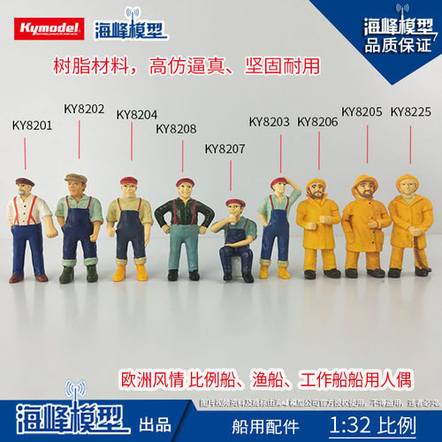 1:32仿真船长 水手 仿真人偶 渔船 比例船 工作船用    海峰模型 - 封面