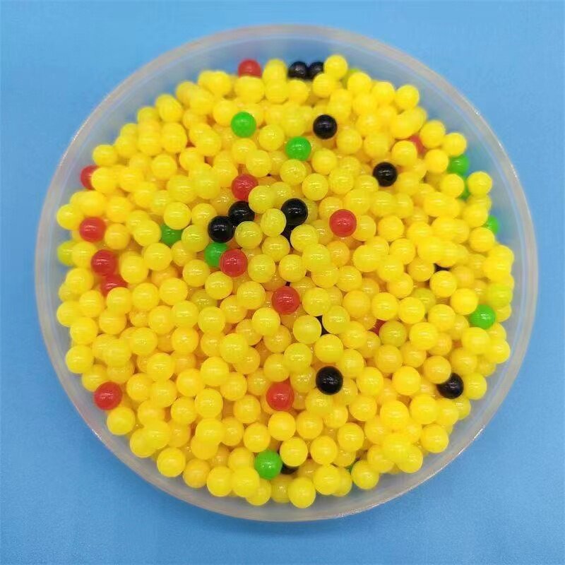 玩具塑胶6mm小圆球童年玩具子弹6mm-7mm软胶子弹实心珠小黄豆道具