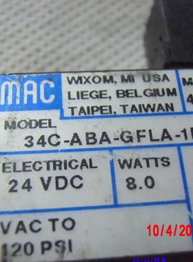 议价 MAC 34C-ABA-GFLA-1BA 原装现货 电磁阀