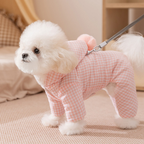 小狗狗衣服冬装加厚保暖泰迪比熊雪纳瑞小型犬宠物四脚棉衣秋冬天