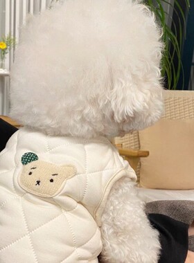 棉衣马甲冬装泰迪比熊小型犬雪纳瑞宠物猫咪比熊小狗狗衣服秋冬款