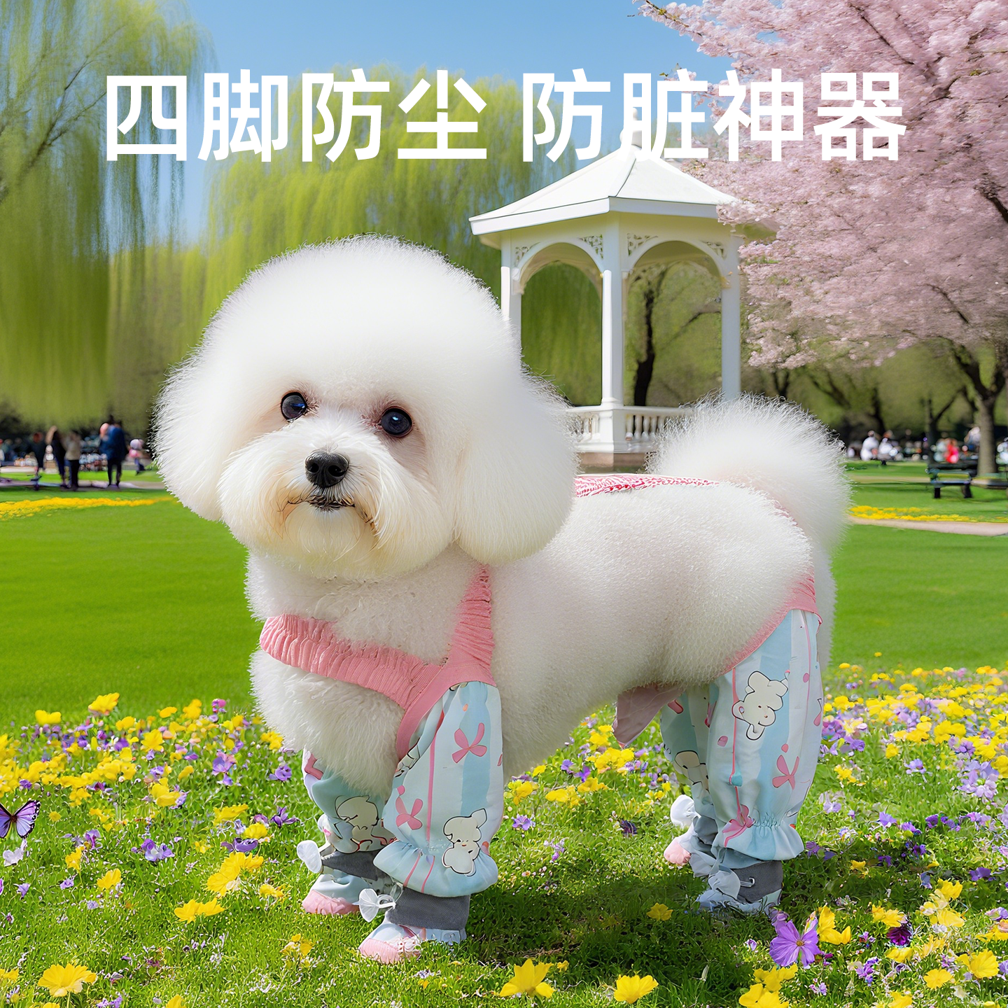 可拆四脚小狗狗防尘裤