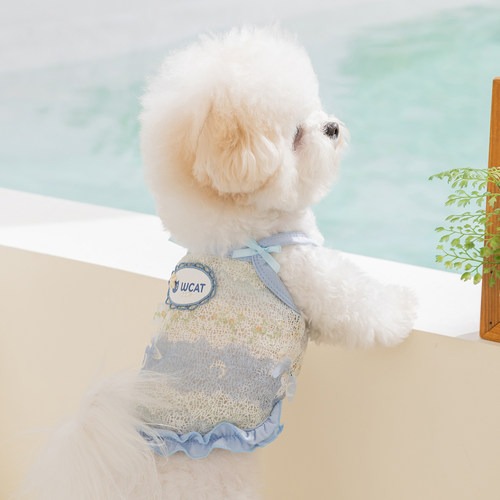 夏季小狗狗衣服网眼吊带背心小型犬泰迪比熊雪纳瑞约克夏宠物夏天