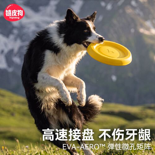 大狗狗飞盘玩具可浮水边牧柯基中大型犬互动耐咬宠物玩具训练巡回