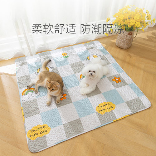 嬉皮狗犬猫通用满印卡通地垫