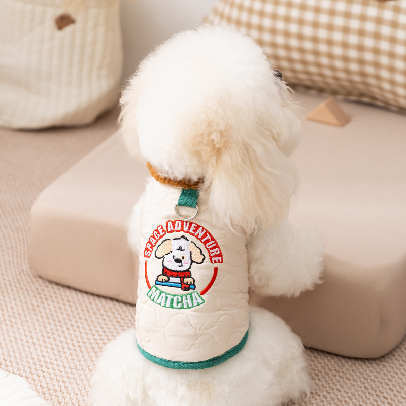 宠物小狗狗衣服冬装可牵引加厚棉衣泰迪比熊雪纳瑞小型幼犬秋冬天