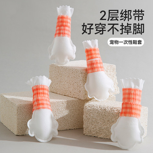 双层绑带一次性鞋子嬉皮狗
