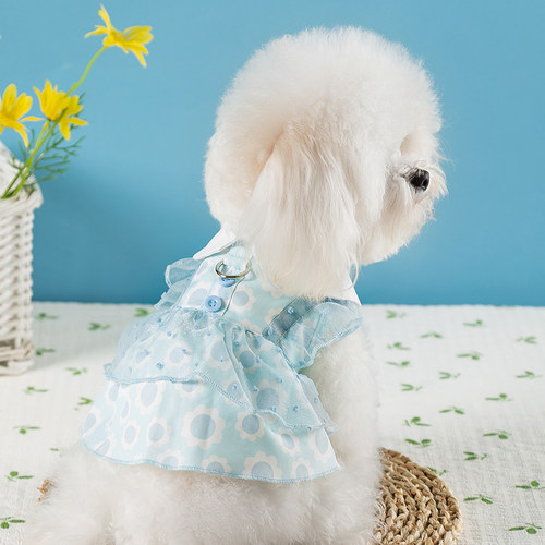 春夏季狗狗透气蕾丝花边连衣裙