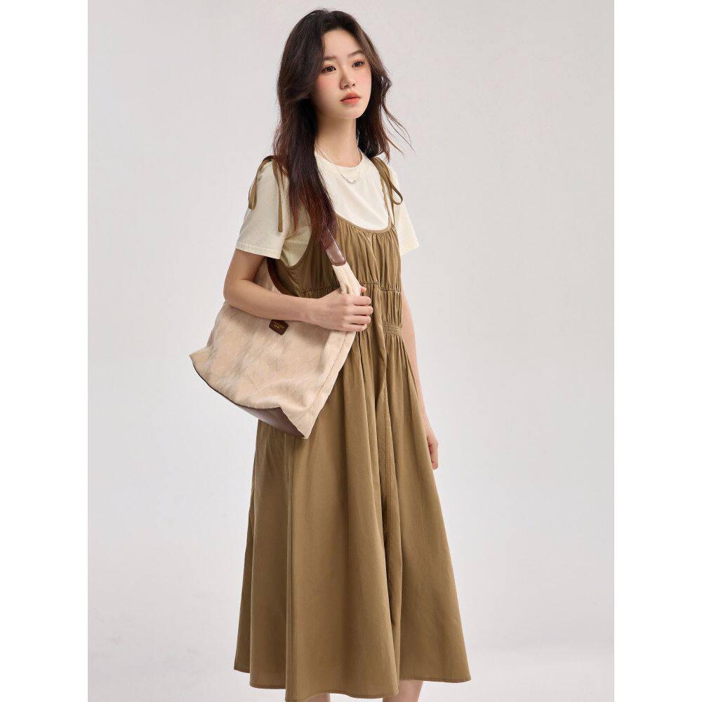 早春胖mm大码连衣裙韩系洋气孕妇女夏春装遮肚子不显怀轻奢高级感