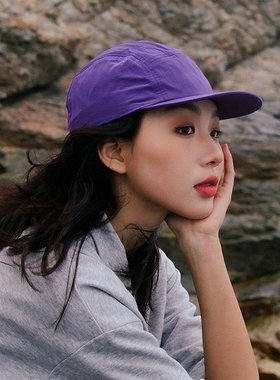 [THE HOBOO]速干日系平沿棒球帽子户外薄款防晒遮阳帽显脸小纯色