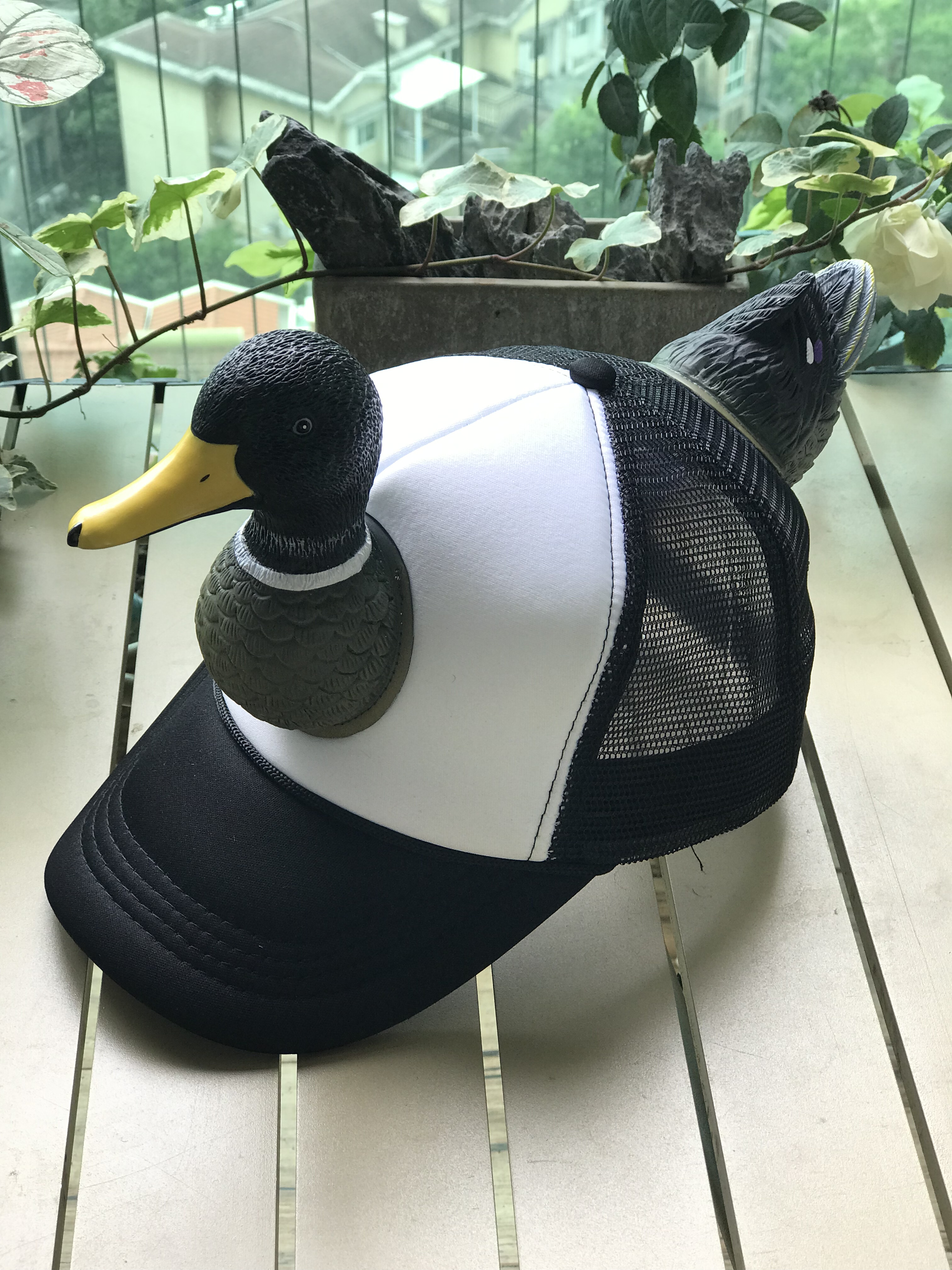 可爱卡通鸭子帽子男女夏季出游防帽子