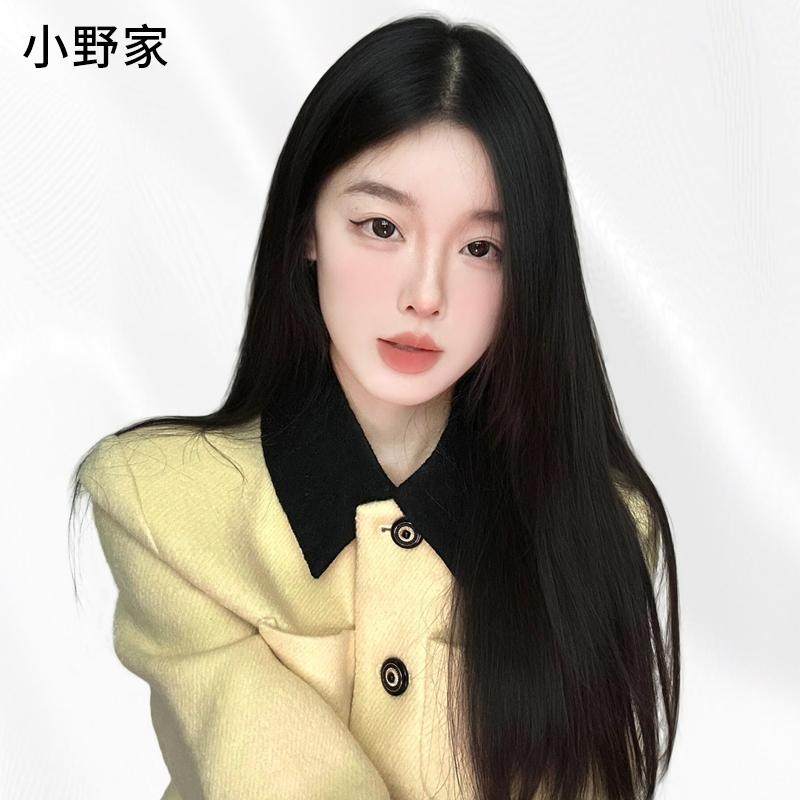 假发全头套女长直发全真人发蕾丝递针仿真头皮自然无痕中分全头套