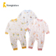 童泰1 3岁婴幼儿男女宝宝纯棉对开立领闭裆蛤衣家居连体衣爬服