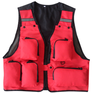 夏季多口袋摄影马甲钓鱼背心速干透气男女坎肩定制记者团队工作服