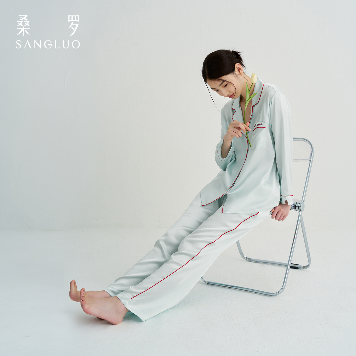玻尿酸美肤』100%桑蚕丝睡衣套装