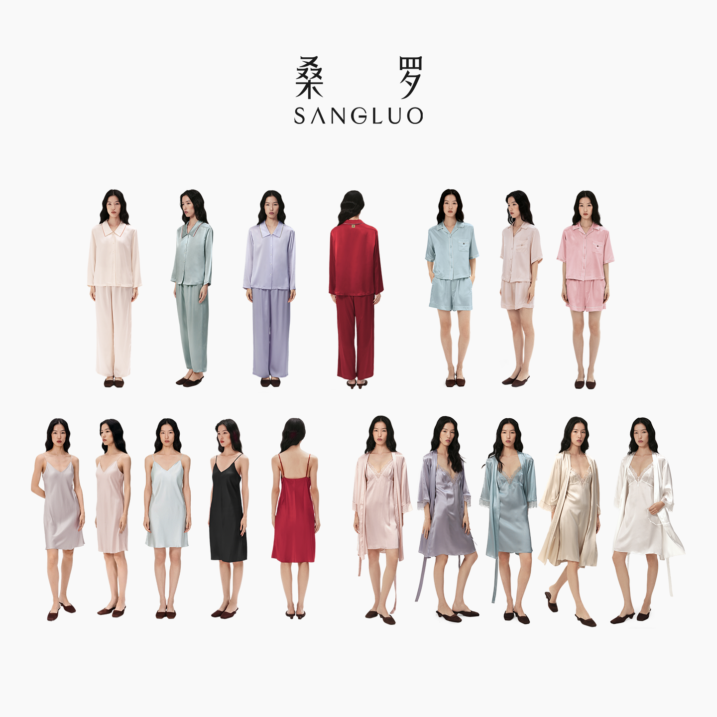 超柔软系列』桑罗真丝睡衣轻盈舒适100%桑蚕丝家居服女礼物可外穿