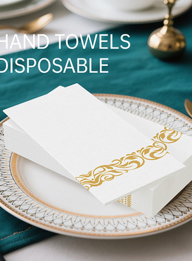 包邮玫瑰金色airline餐巾纸 环保餐巾纸 印花无尘纸巾出口西餐巾