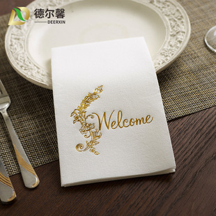 定制无尘餐巾纸 纸巾可印LOGO烫金 一次性派对纸巾 酒店商用43*30