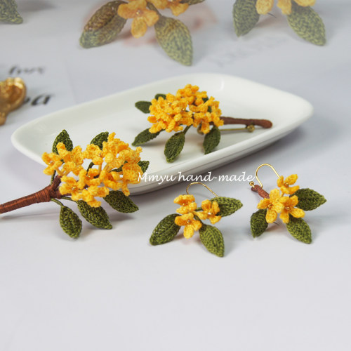 微钩桂花材料包么手工diy耳环
