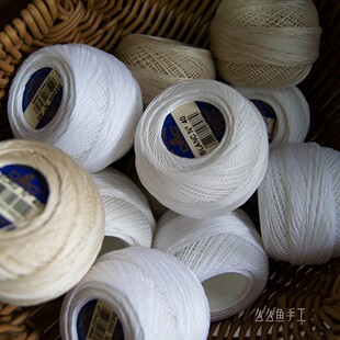 法国DMC可染色蕾丝线钩织梭编极细线中里微钩作品基础棉线ART151