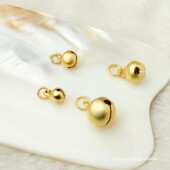 高档沙金包真金保色铃铛手工diy饰品吊坠配件材料 手链吉祥小挂件