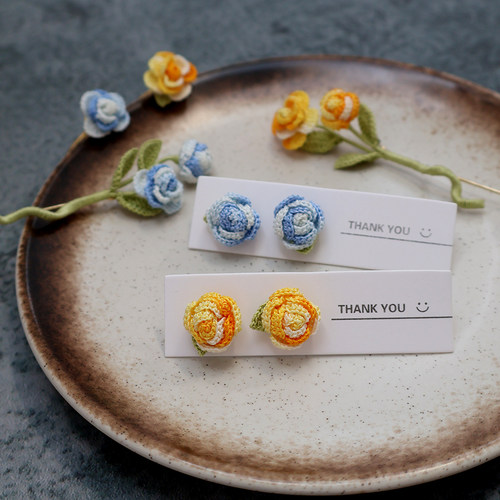 DIY材料包|微钩玫瑰花饰品