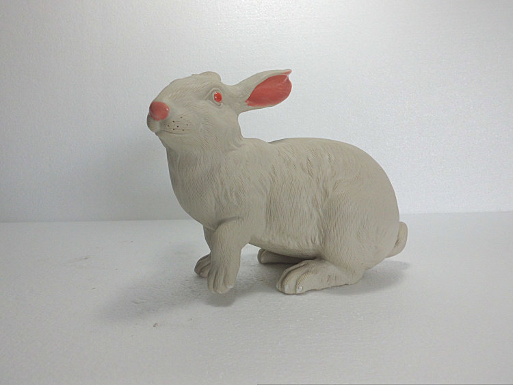 生肖兔 可爱白兔 陶瓷摆件石湾公仔 家居饰品 动物桌面摆设 兔子