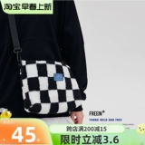 Оригинальная сумка через плечо, шахматы, трендовая плюшевая сумка на одно плечо