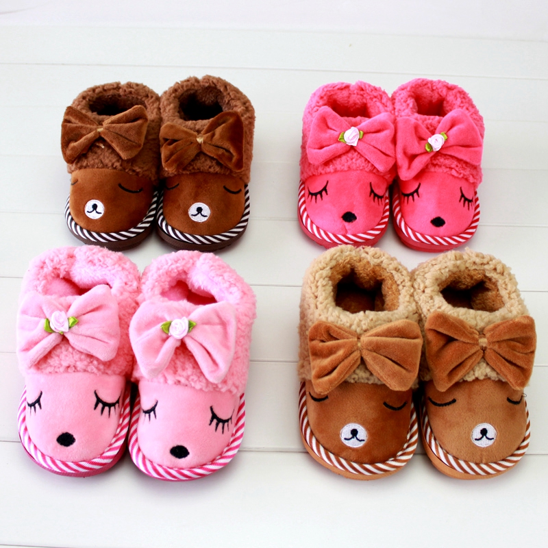 Chaussons enfants en coton pour hiver - semelle tendon - Ref 1005993 Image 4