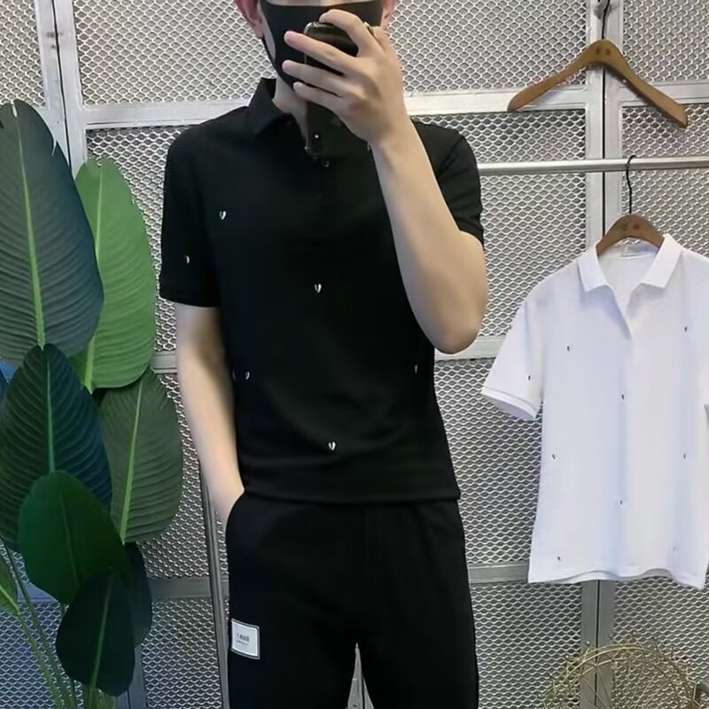 夏季新品短袖男女同款刺绣休闲宽松时尚百搭时尚T恤半袖潮T346P35,男装T恤,星座1013-2
